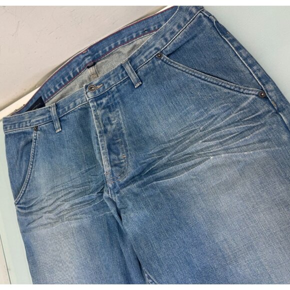 Banana Republic Utility Jeans Mens 35X30 Rugged Boot Leg Button Fly Heavy Duty - Picture 12 of 14